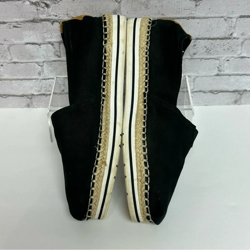 Bobs from Skechers Shoes Womens 8 Breeze Espadrille Black Canvas Comfort 32719